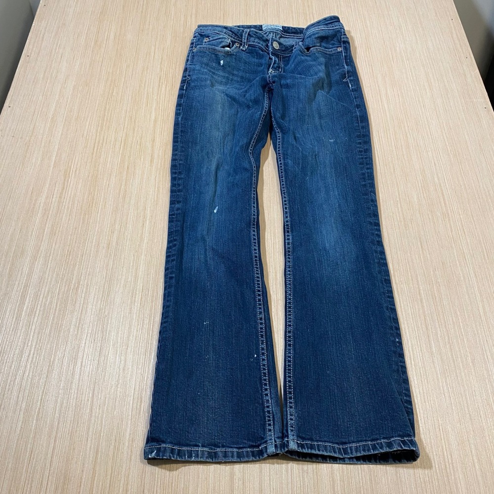 Aeropostale Chelsea Bootcut Jeans Womens 7/8 Short Medium Wash Blue Denim